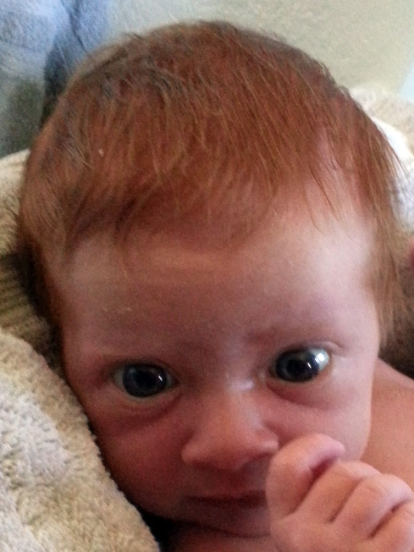 During her first bath